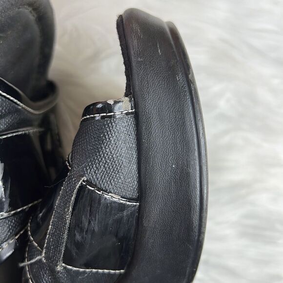 Bongo Black Buckle Wedge Sandals Heels Size 6.5 - Picture 9 of 9